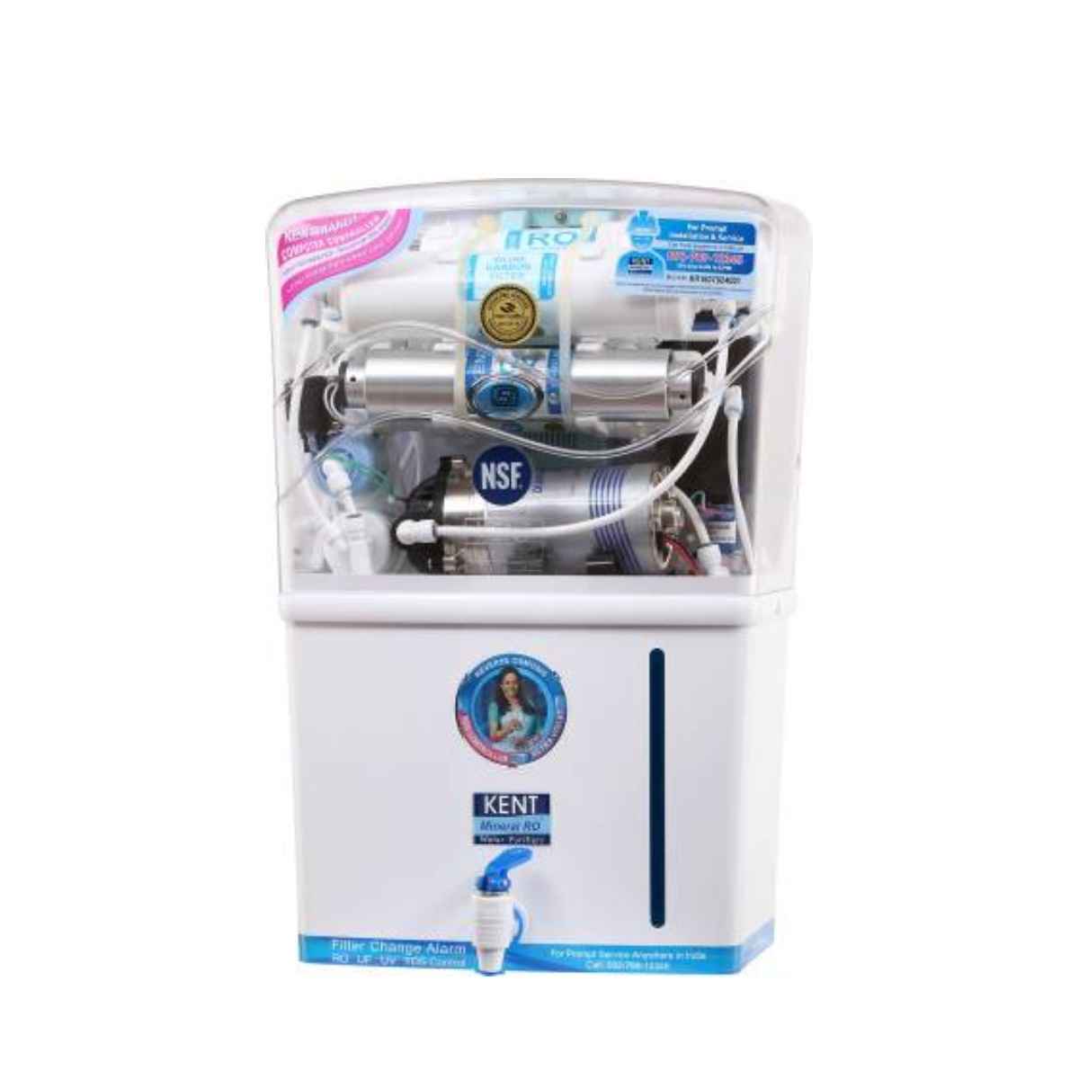 Kent Grand Plus (11001) 8 L RO + UV +UF Water Purifier (White) 