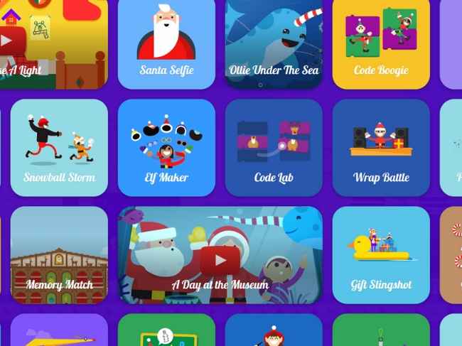 play santa google free online game