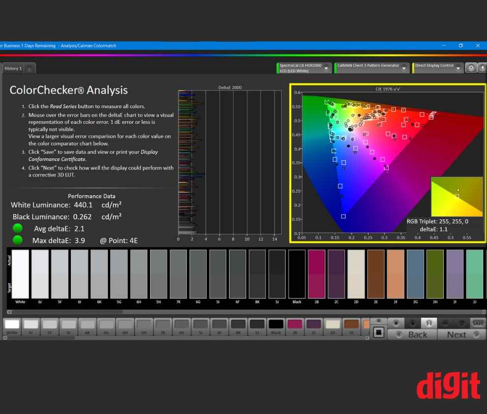 HP Pavilion Display - Calman ColorChecker