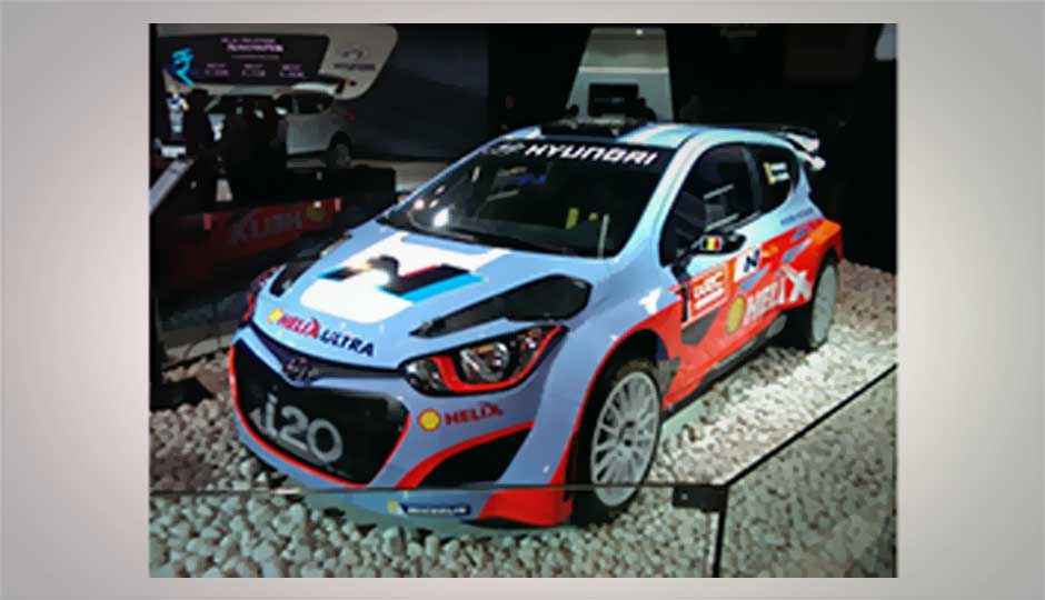 A look at Hyundai i20 WRC at Auto Expo 2014 A look at Hyundai i20 WRC at Auto Expo 2014