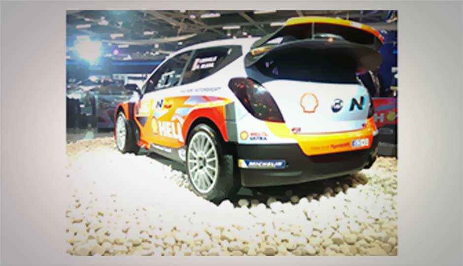 A look at Hyundai i20 WRC at Auto Expo 2014 A look at Hyundai i20 WRC at Auto Expo 2014