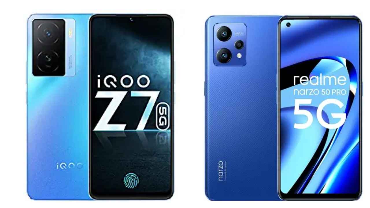 iQoo Z7 vs Realme Narzo 50 Pro: मिड-रेंज 5G स्मार्टफोंस कैसे दे रहे हैं एक दूसरे को टक्कर