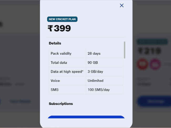 Jio 399 plan