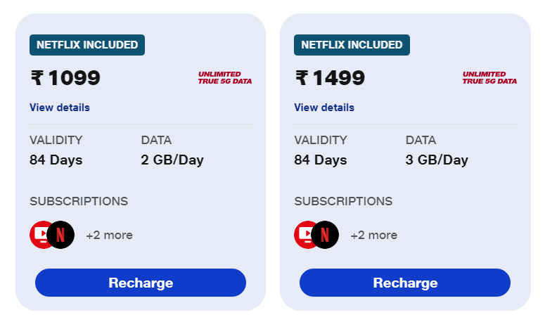 Jio free Netflix Plans 2023