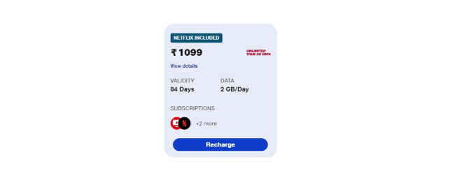 Reliance Jio rs 1099 Prepaid Recharge Plan