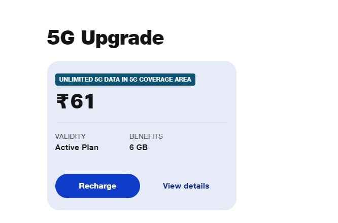 Jio Rs 61 5G Data Pack 