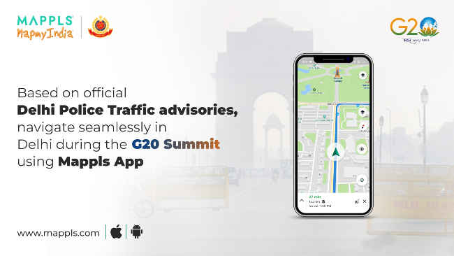 Delhi Police mappls mapmyindia