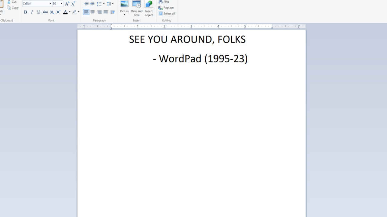 Microsoft WordPad to shut down after 28 years: Won’t be available in Windows 12