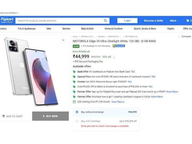 Motorola Edge 30 Ultra flipkart deal 