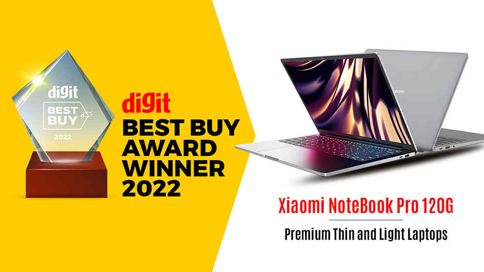 Digit Best Buy Award 2022 Winner: Xiaomi Notebook Pro 120G