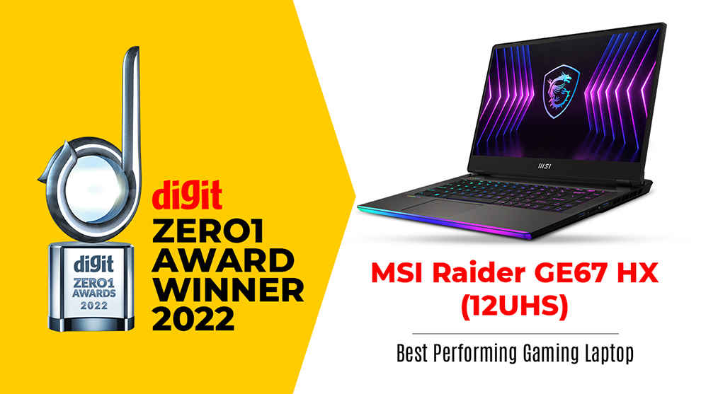 Digit Zero1 Award 2022 Winner: MSI Raider GE67 HX