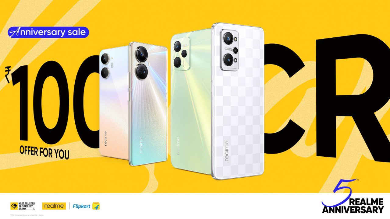 Realme 5th Anniversary Sale brings attractive offers sales across its products