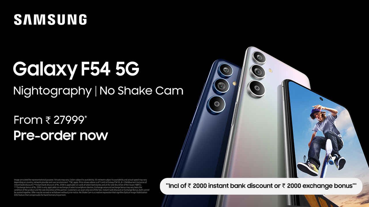 Pre-order now on Flipkart: Samsung Galaxy F54 5G empowers users with flagship revolutionary camera capabilities and a seamless digital experience!