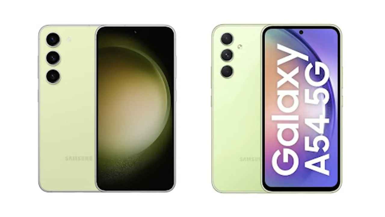 Samsung Galaxy S23 vs Galaxy A54? देखें दो लाइम-कलर फोंस में कितना है अंतर