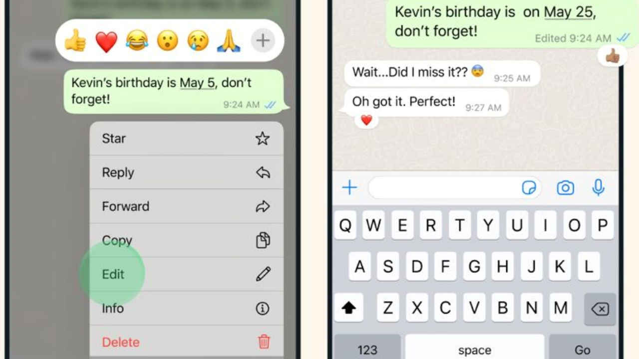 WhatsApp ने रिलीज किया नया “edit message’ फीचर, क्या ये होगा अब तक का सबसे यूजफुल फीचर
