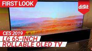 CES 2019: LG 65 inch Rollable OLED TV First Look | Digit.in