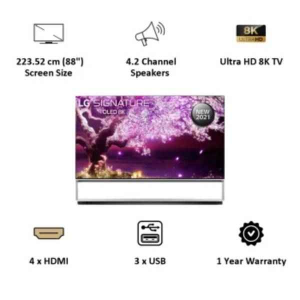 LG Z1 88-inch 8K Smart OLED TV Build and Design