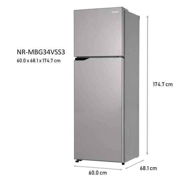 Panasonic 336 L 3 Star Double Door Refrigerator (NR-MBG34VSS3) Build and Design