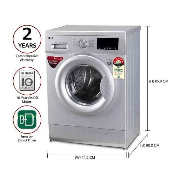 LG 7.0 Kg 5 Star Inverter Fully-Automatic Front Loading Washing Machine (FHM1207ADL) Build and Design