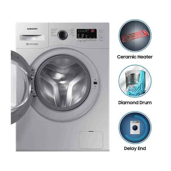 Samsung 6.0 Kg Inverter 5 Star Fully-Automatic Front Loading Washing Machine (WW60R20GLSS/TL) Build and Design