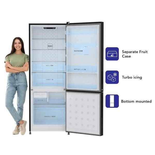 Haier 276 L 3 Star Double Door Refrigerator (HRB2964PBGE) Design