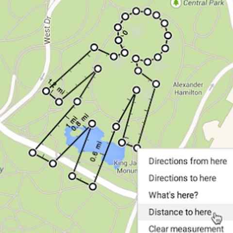 google maps multi point measure