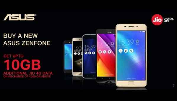 Reliance Jio offering 100GB additional 4G data with select Asus smartphones