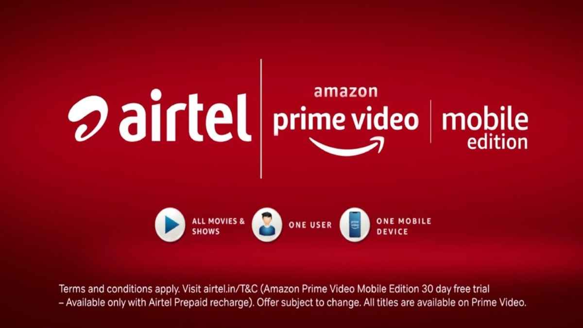 Airtel prepaid users to receive free subscription to Amazon Prime Video