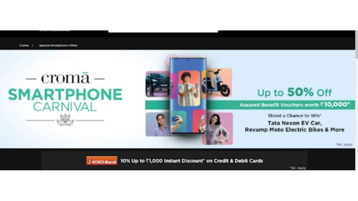 Top 4 product deals on the Croma Smartphone Carnival Sale  | Digit