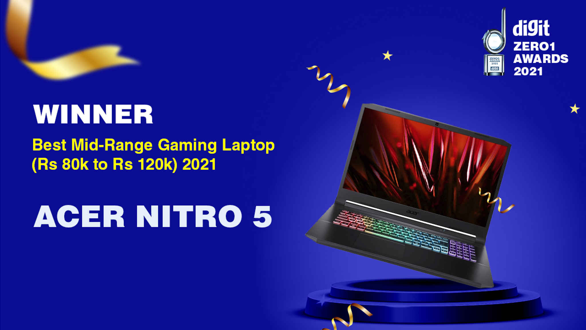 Digit Zero1 Awards 2021 Best MidRange Gaming Laptop Digit
