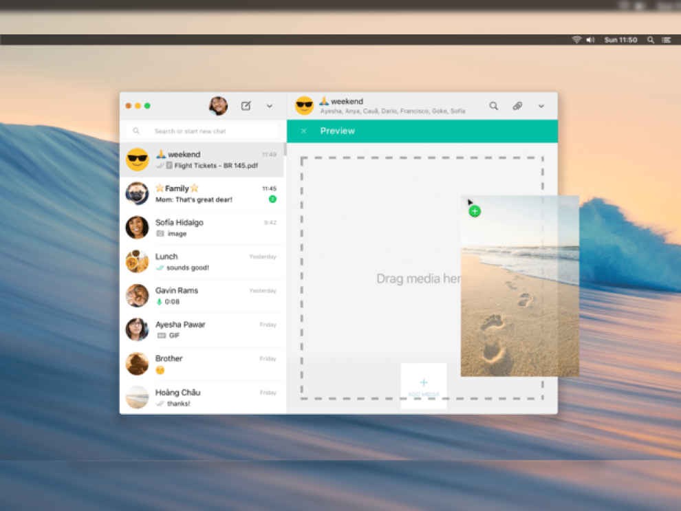 Whatsapp for Mac now lets you drag and drop files