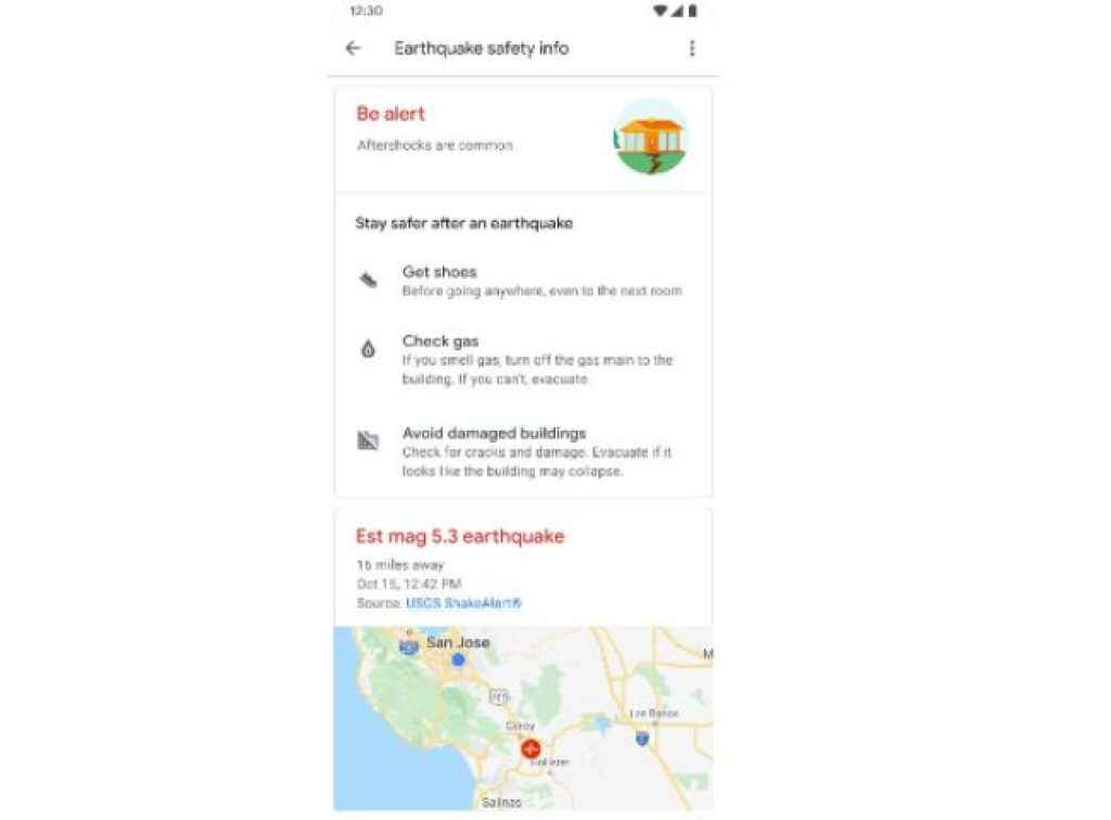 #Earthquake alert in google