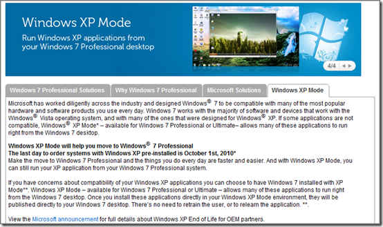 Windows XP Mode