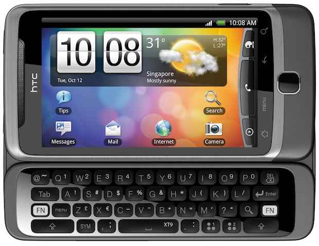 HTC Desire Z QWERTY open