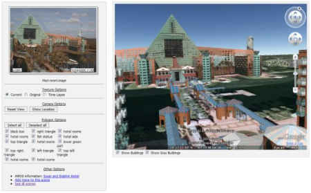 Live 3D in action on Google Earth location