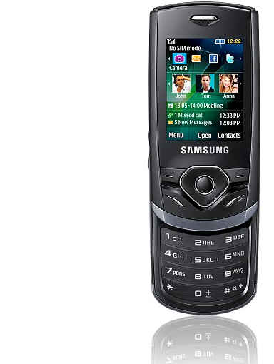 Samsung Shark S3550 is a compact slider with a 2-inch screen and 2MP camera