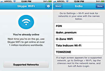 skype for iphone always online