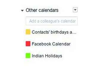 After importing the calendar