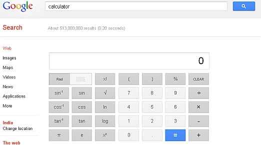 Google Search Gets Full Fledged 34 Button Scientific Calculator