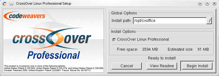 CrossOver
installer