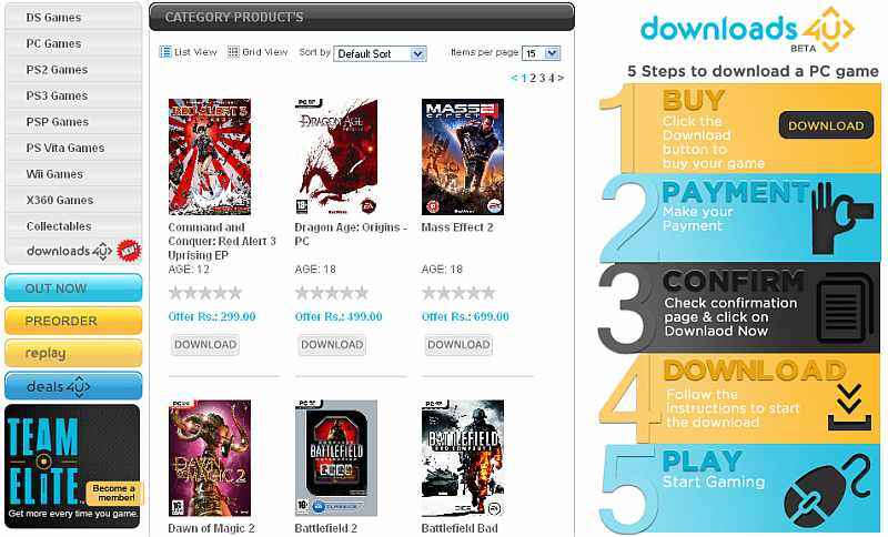 Game4U Launches Digital Game Downloads Service Downloads4U