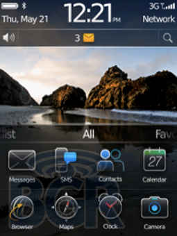 Home Screen BlackBerry OS 6.0