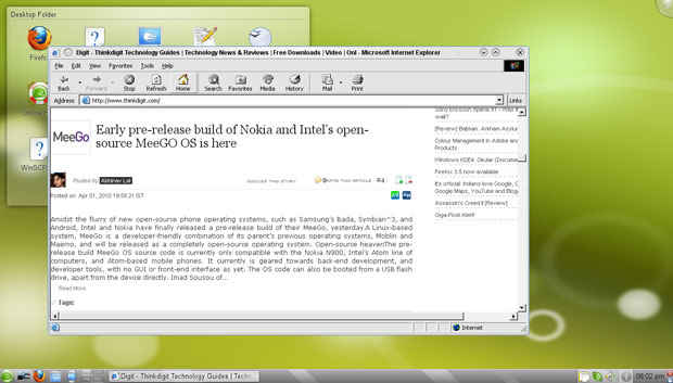 Internet Explorer 6 running on CrossOver