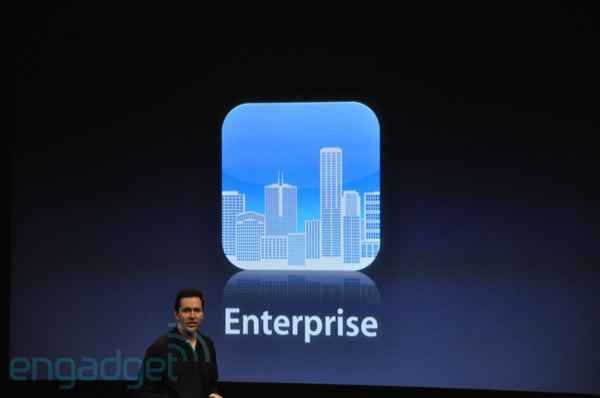 Enterprise on iPhone OS 4