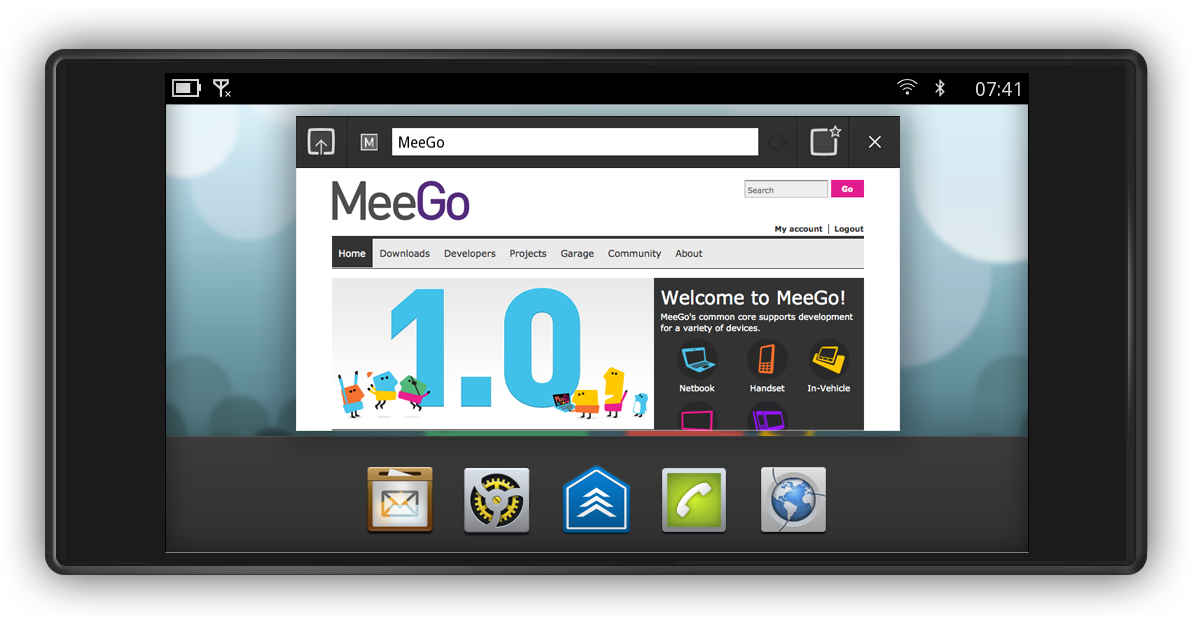 MeeGo application switcher
