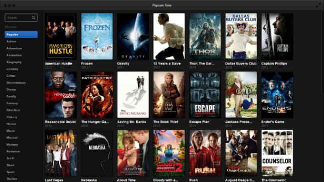 popcorn time movie lists