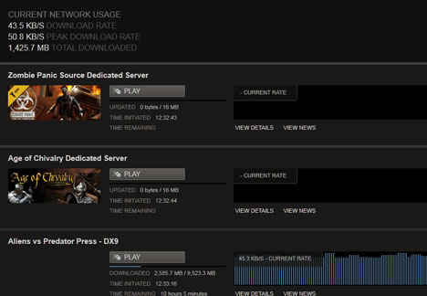 Steam client download manager