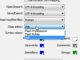 edit in flash builder