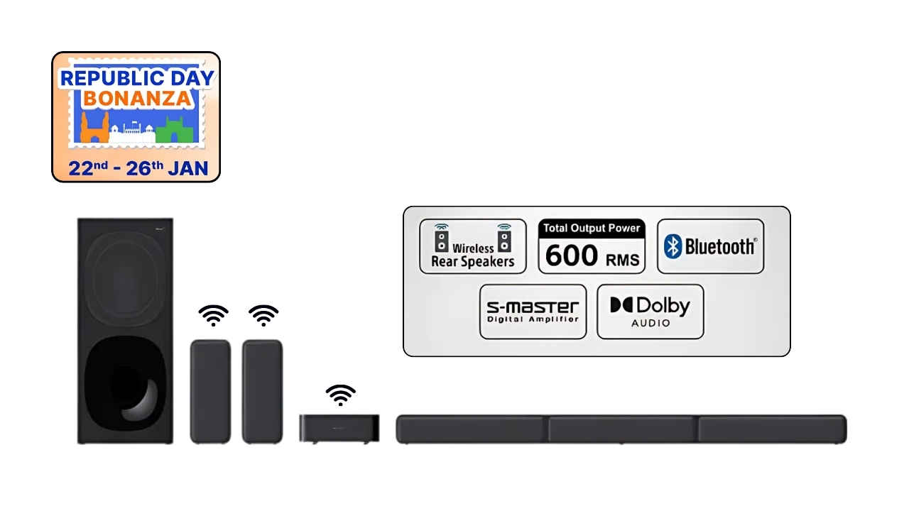 Republic Day Big Bonanza సేల్ నుంచి Sony 5.1 Dolby సౌండ్ బార్ పై భారీ డిస్కౌంట్ అందుకోండి.!