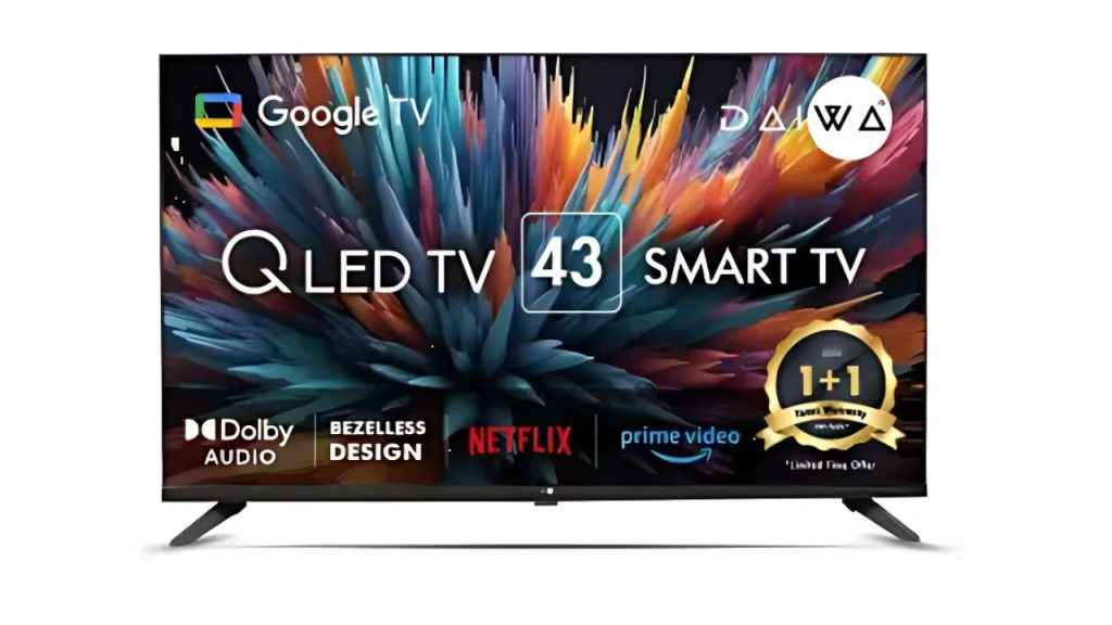 flipkart big discount on daiwa 43 inch QLED Smart Tv